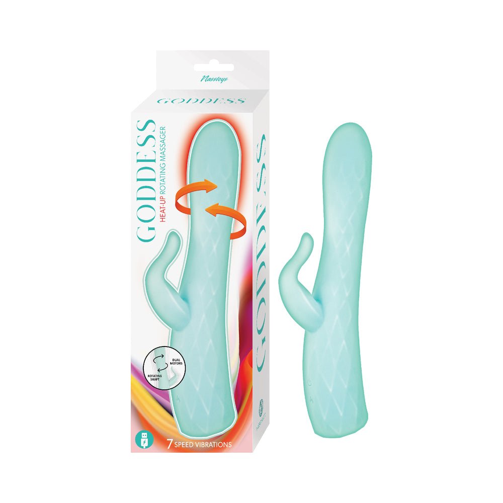 goddess-heat-up-rotating-massager-aqua Goddess Heat Up Rotating Massager Aqua - Image 1