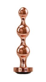 Gold Digger Large Rose Gold Anal Plug with Black Gem Base - Image 5