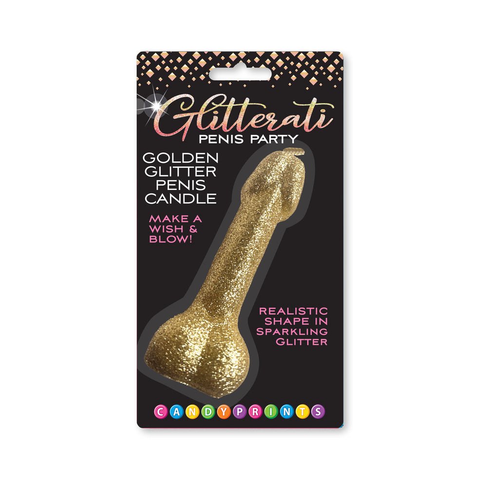 gold-giltter-penis-candle Gold Giltter Penis Candle - Image 1