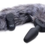 Grey Fox Tail Vibrating Anal Plug