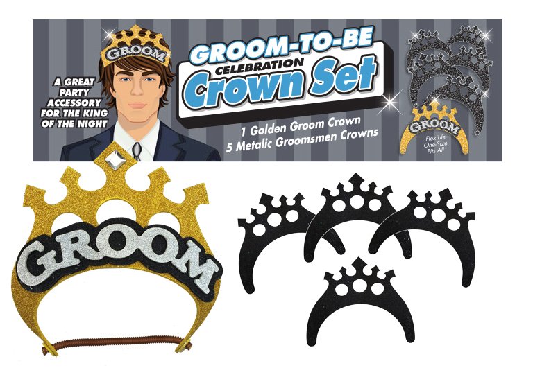 groom-to-be-celebration-crown-set Groom-to-Be Celebration Crown Set - Image 1