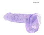 6 Inch Realistic Dildo With Balls - Purple