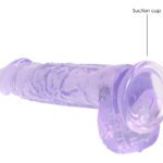 6 Inch Realistic Dildo With Balls - Purple