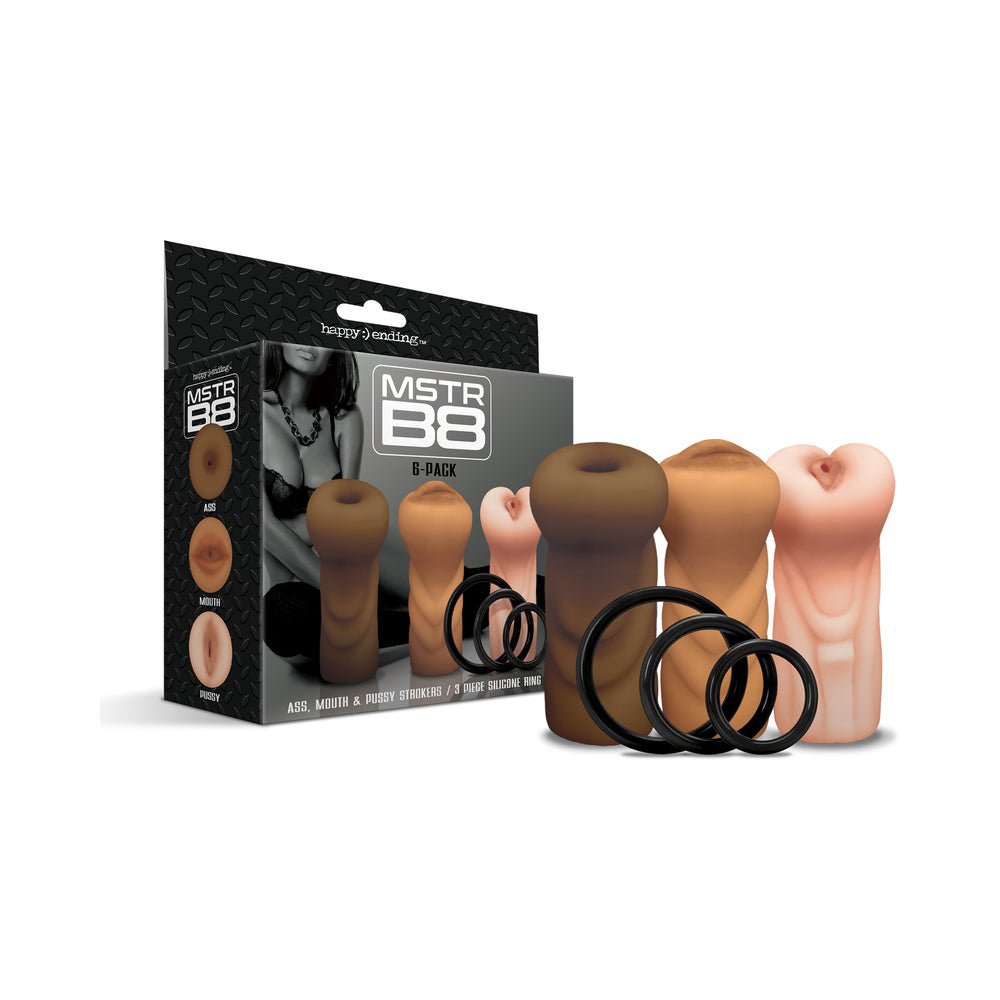 happy-ending-mstr-b8-six-pack-ass-mouth-pussy-stroker-with-3-rings Happy Ending Mstr B8 Six Pack: Ass, Mouth, Pussy Stroker with 3 Rings - Image 1