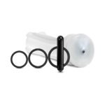 Happy Ending Mstr B8 Vibrating Stroker with C-Ring Set – Clear - Image 2