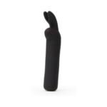 Happy Rabbit Rechargeable Silicone Bullet Vibrator With Ears Black - Image 2