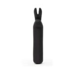 Happy Rabbit Rechargeable Silicone Bullet Vibrator With Ears Black - Image 3