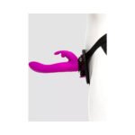 Happy Rabbit Rechargeable Silicone Vibrating Strap-On Harness Set Purple - Image 3