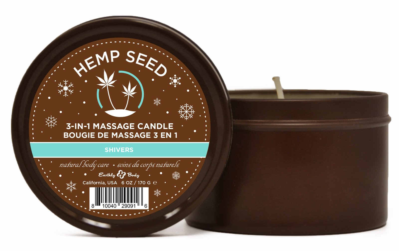 hemp-seed-3-in-1-massage-candle-6-oz-shivers Hemp Seed 3 in 1 Massage Candle 6 Oz - Shivers - Image 1