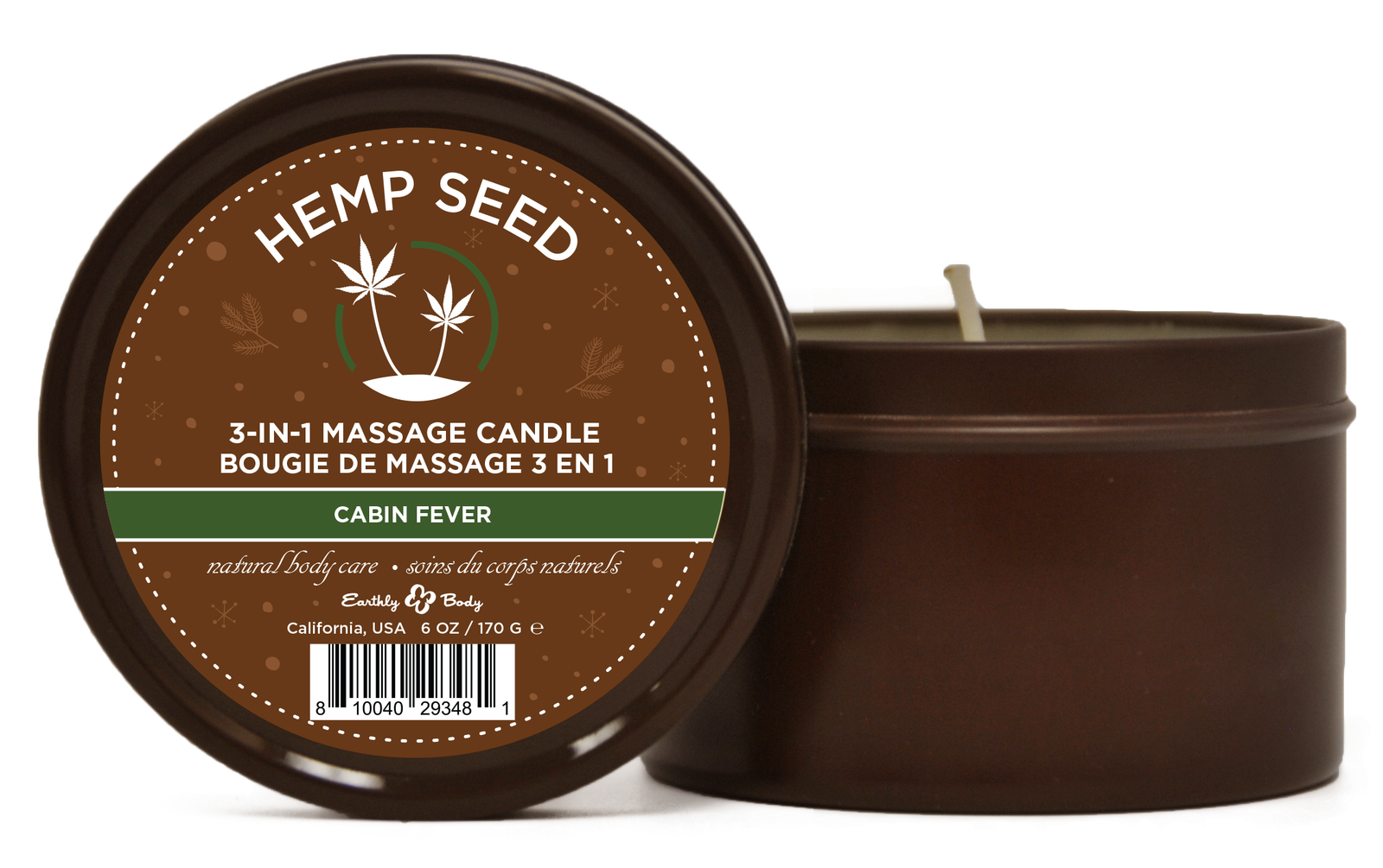 hemp-seed-3-in-1-massage-candle-cabin-fever-6oz-170-g Hemp Seed 3-in-1 Massage Candle Cabin Fever 6oz/ 170 G - Image 1