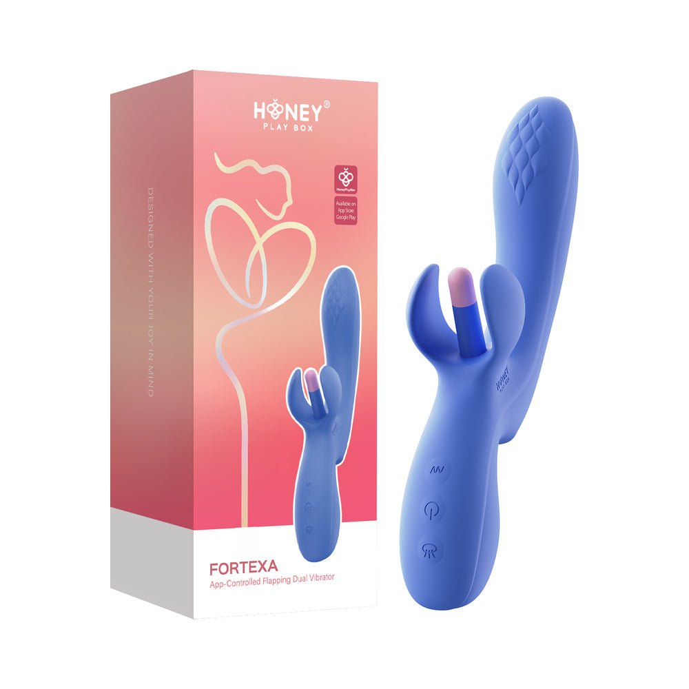 honey-play-box-fortexa-app-controlled-kinky-finger-flapping-dual-stimulator-blue Honey Play Box Fortexa App-Controlled Kinky Finger Flapping Dual Stimulator Blue - Image 1