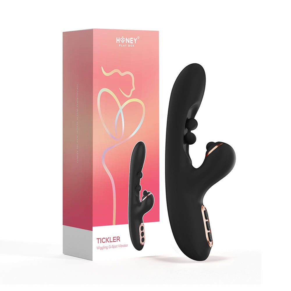 honey-play-box-tickler-wiggling-g-spot-vibrator-tapping-clitoral-stimulator-black Honey Play Box Tickler Wiggling G-Spot Vibrator & Tapping Clitoral Stimulator Black - Image 1