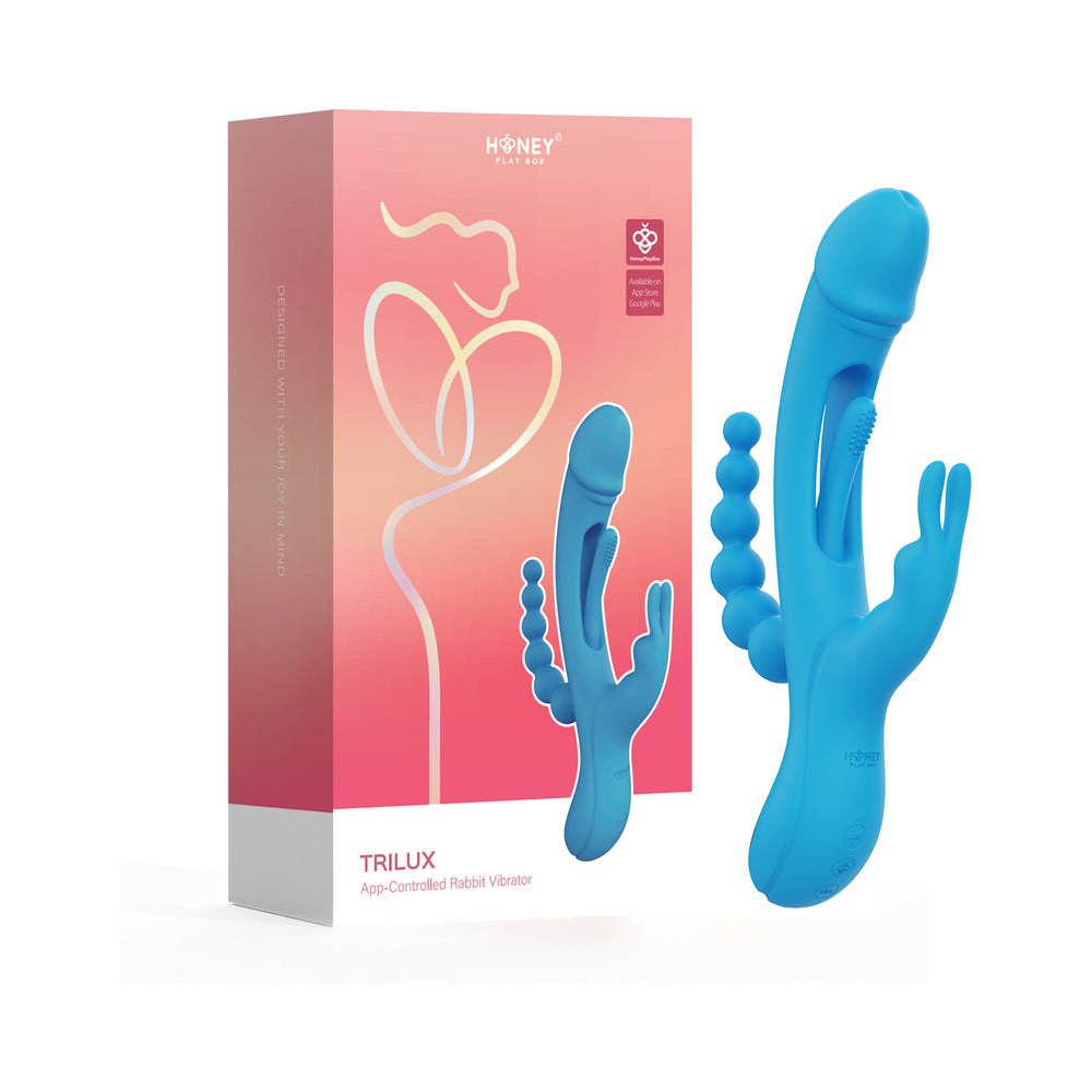honey-play-box-trilux-kinky-finger-rabbit-vibrator-with-anal-beads-blue Honey Play Box Trilux Kinky Finger Rabbit Vibrator with Anal Beads Blue - Image 1