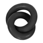 Hunkyjunk Duo Linked Cock Ball Rings - Tar - Image 4