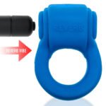 Hunkyjunk Revring Cockring with Bullet Vibrator Teal Ice - Image 6