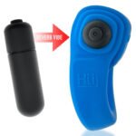 Hunkyjunk Revring Cockring with Bullet Vibrator Teal Ice - Image 7
