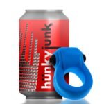 Hunkyjunk Revring Cockring with Bullet Vibrator Teal Ice - Image 8