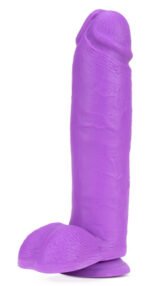 Neo - 11 Inch Dual Density Dildo - Neon Purple - Image 5