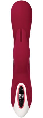 Inflatable Bunny Rechargeable G-Spot Vibrator – Red - Image 3