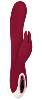 Inflatable Bunny Rechargeable G-Spot Vibrator – Red - Image 5