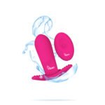 Intrigue Insertable Butterfly Panty Vibe - Hot Pink - Image 2