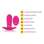 Intrigue Insertable Butterfly Panty Vibe - Hot Pink - Image 4