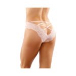 Bottoms Up Ivy Lace Bikini Panty with Lattice Cut-Out Back – Light Pink, S/M - Image 2