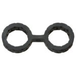 Japanese Bondage - Silicone Cuffs - Small - Black - Image 2
