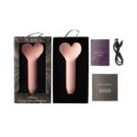 Je Joue Amour Rechargeable Silicone Heart-Shaped Bullet Vibrator – Pale Rosette - Image 5