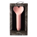 Je Joue Amour Rechargeable Silicone Heart-Shaped Bullet Vibrator – Pale Rosette - Image 6