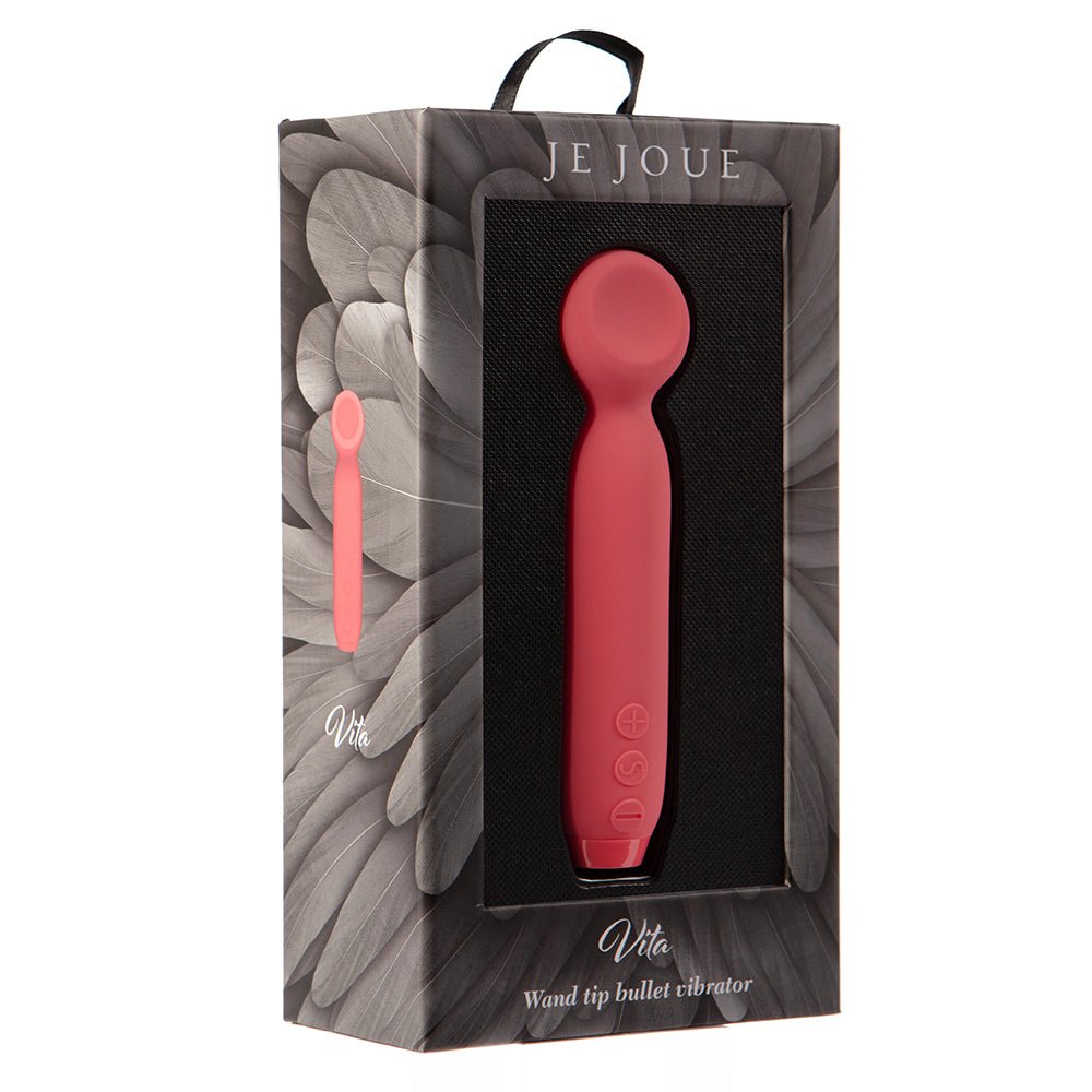 je-joue-vita-rechargeable-silicone-wand-tip-bullet-vibrator-watermelon-pink Je Joue Vita Rechargeable Silicone Wand Tip Bullet Vibrator Watermelon Pink - Image 1