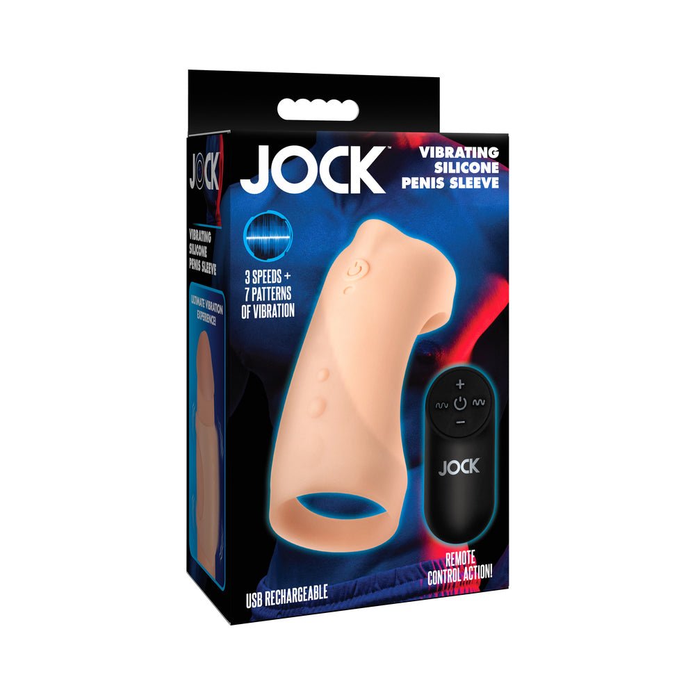 jock-vibrating-silicone-penis-sleeve-light JOCK Vibrating Silicone Penis Sleeve Light - Image 1