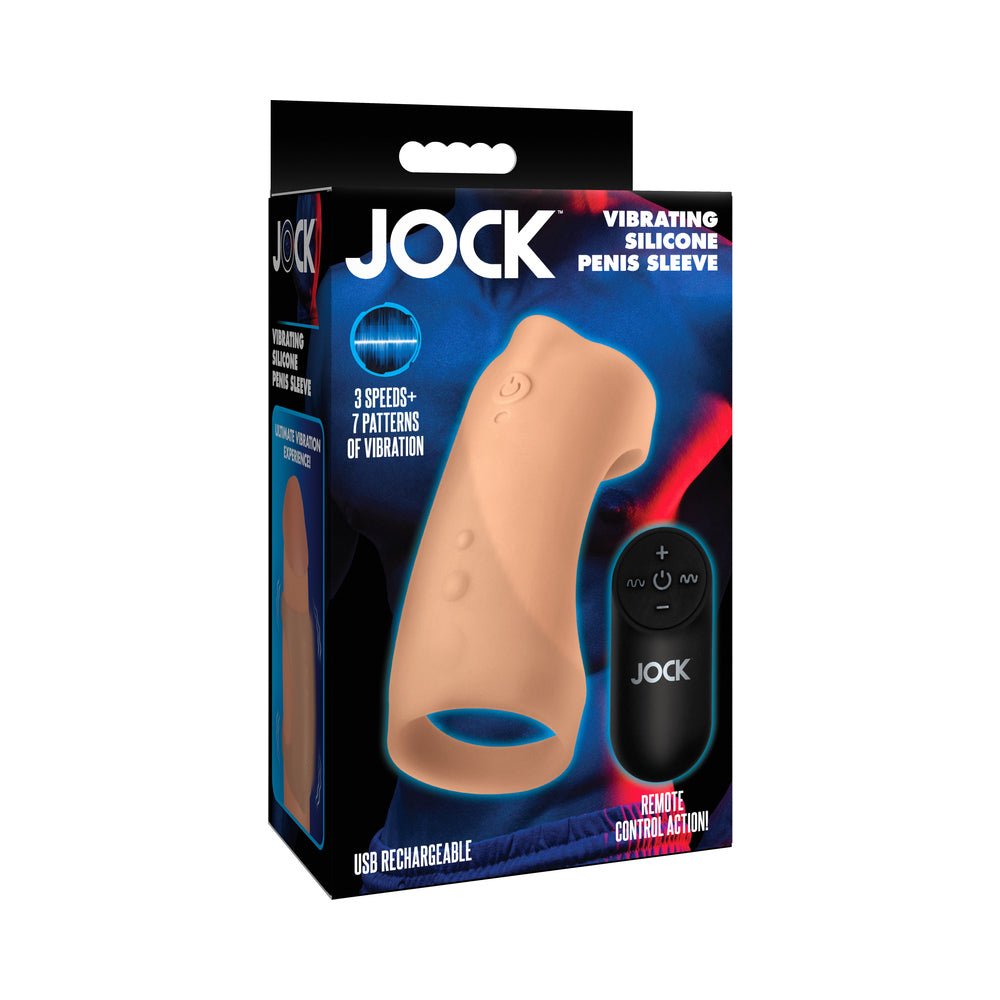 jock-vibrating-silicone-penis-sleeve-medium JOCK Vibrating Silicone Penis Sleeve Medium - Image 1