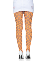 Jumbo Pothole Net Tights - Neon Orange - One Size - Image 3