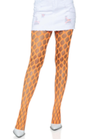 Jumbo Pothole Net Tights - Neon Orange - One Size - Image 4