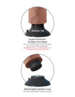 King Cock 10 Inch Vibrating Cock - Tan - Image 2