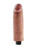 King Cock 10 Inch Vibrating Cock - Tan - Image 3