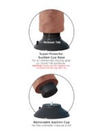King Cock 10" Vibrating Cock With Balls - Tan - Image 2