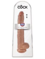King Cock 14" Cock With Balls - Tan