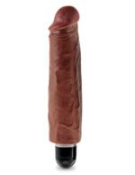 King Cock 7 Inch Vibrating Stiffy - Brown - Image 2