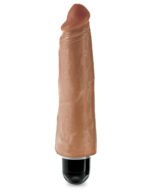 King Cock 8 Inch Vibrating Stiffy - Tan - Image 2