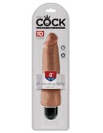 King Cock 8 Inch Vibrating Stiffy - Tan - Image 3