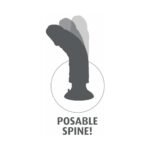 King Cock 9 in. Vibrating Cock With Balls Poseable Suction Cup Dildo Black - Image 6