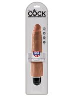 King Cock 9" Vibrating Stiffy - Tan - Image 3