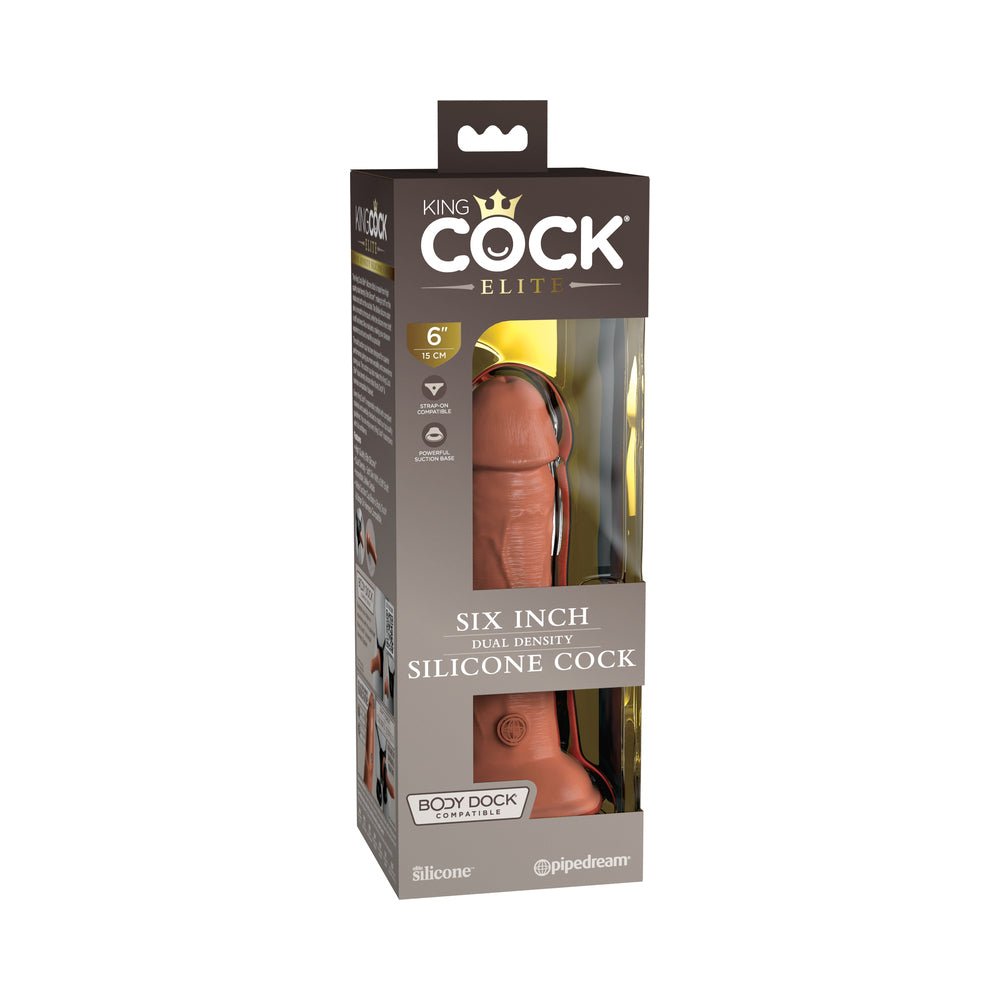 king-cock-elite-7-in-dual-density-silicone-cock-realistic-dildo-with-suction-cup-tan King Cock Elite 7 in. Dual Density Silicone Cock Realistic Dildo With Suction Cup Tan - Image 1