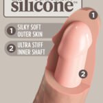 King Cock Elite 7 Inch Silicone Dual Density Cock - Light
