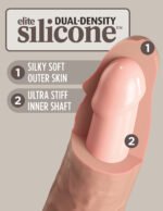 King Cock Elite 7 Inch Silicone Dual Density Cock - Light