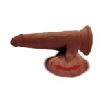 King Cock Plus 8 in. Triple Density Dildo with Swinging Balls – Brown - Image 4