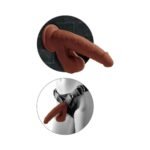 King Cock Plus 8 in. Triple Density Dildo with Swinging Balls – Brown - Image 6