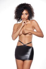 Kitten Open Back Mini Skirt - One Size - Black - Image 2